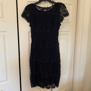 Lulu’s navy blue lace backless dress